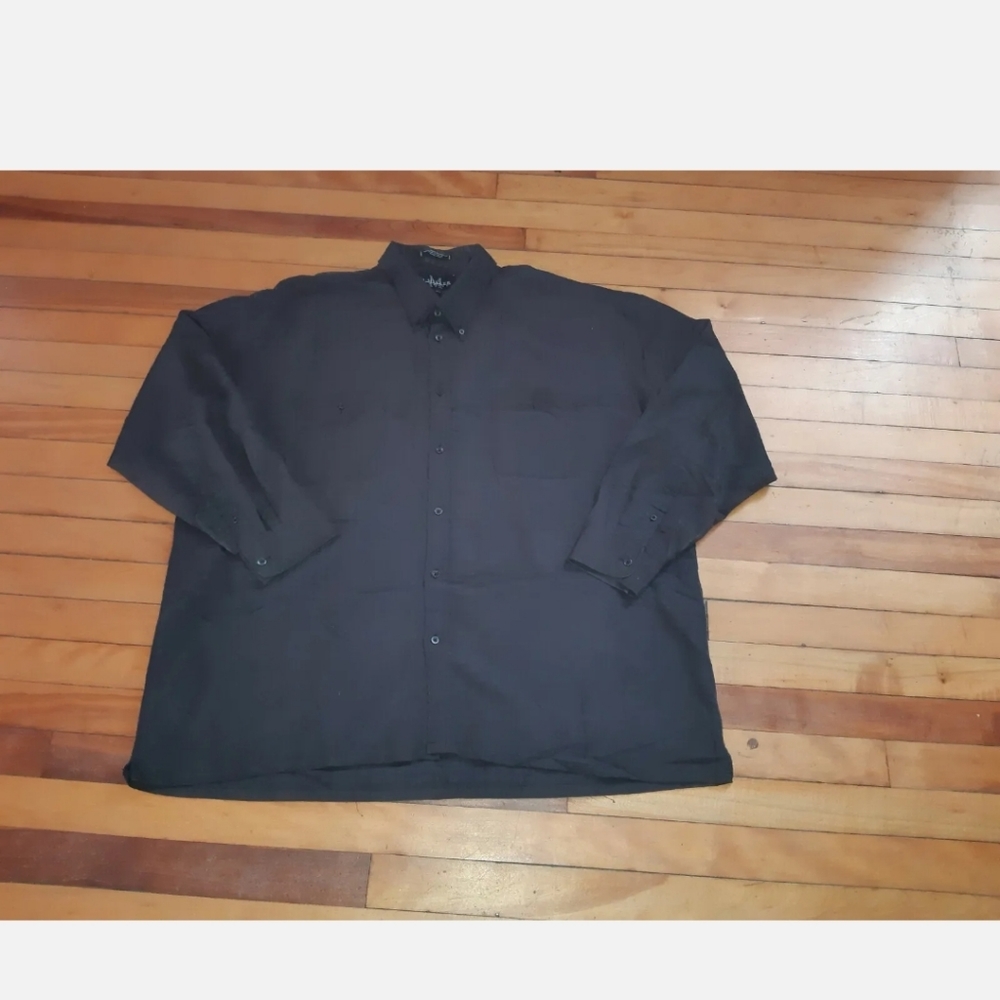 I Miller Lecacy Men's Button Down Shirt  70% cotton RH87049 Darg gray size 3XL